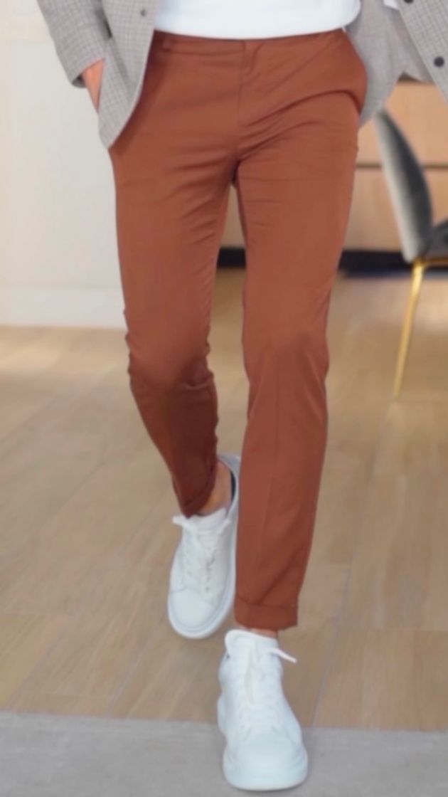 Moda Pantalón de traje Skinny Fit - Marrón - HOMBRE