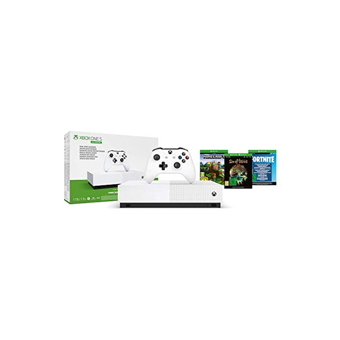 Social Microsoft - Xbox One S 1 TB All-Digital Edition, Fortnite