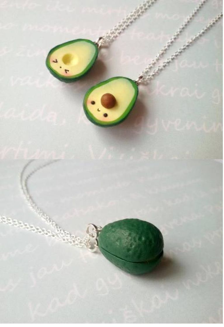 Product Collar de aguacate verde joyería de arcilla 