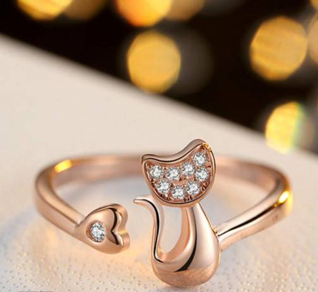 Social Anillo con forma de un lindo gatito