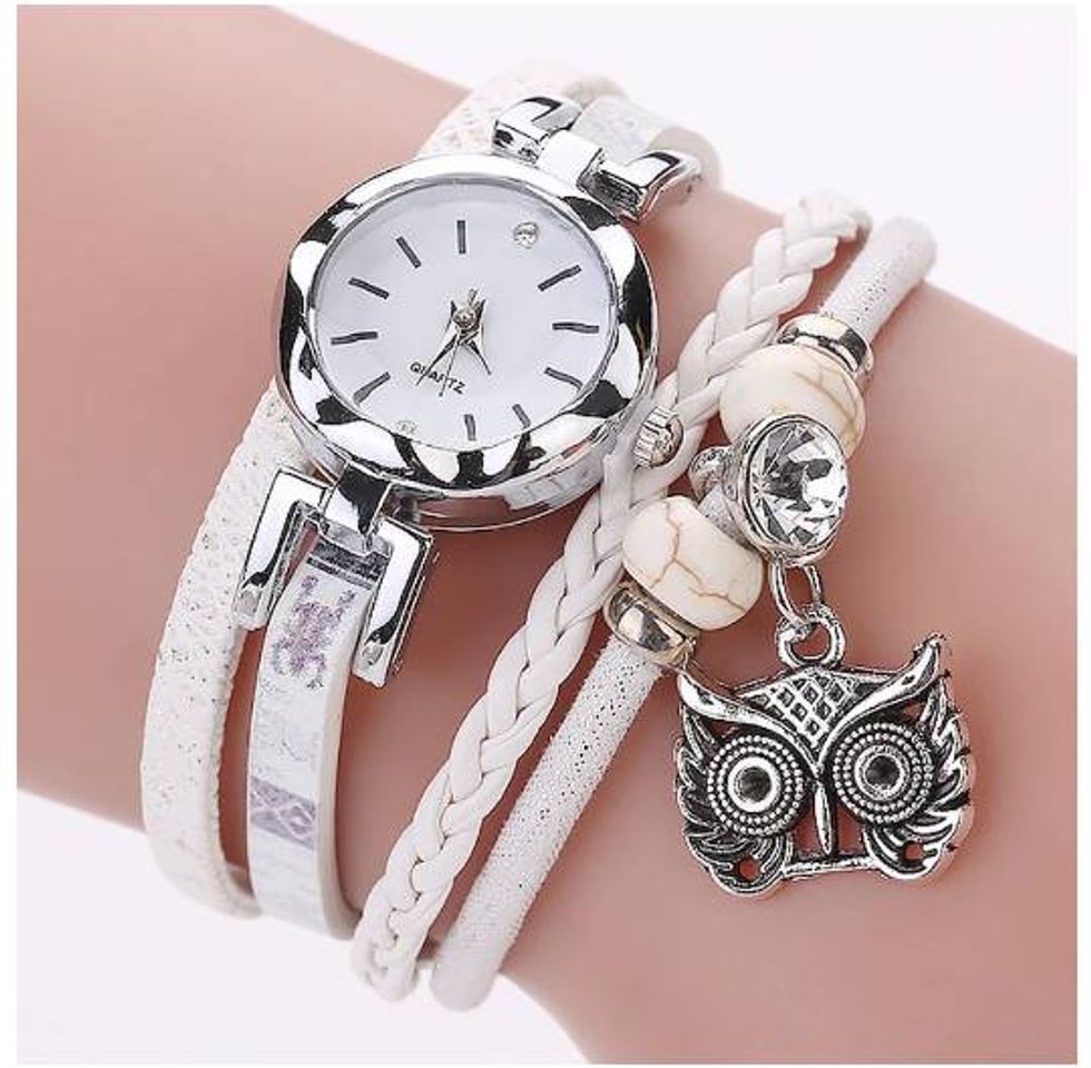 Producto Ladies analog quartz pendant owl