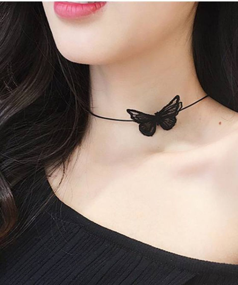 Social Lace Butterfly Choker Necklace Charm