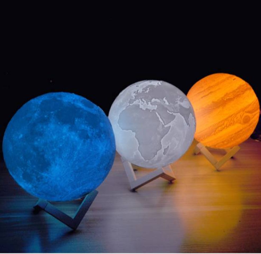 Social 3D Light Print Jupiter Lamp Earth Lamp Colorful Moon Lamp