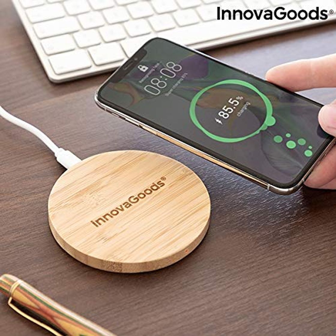 Product InnovaGoods Cargador Inalámbrico de Bambú Wirboo