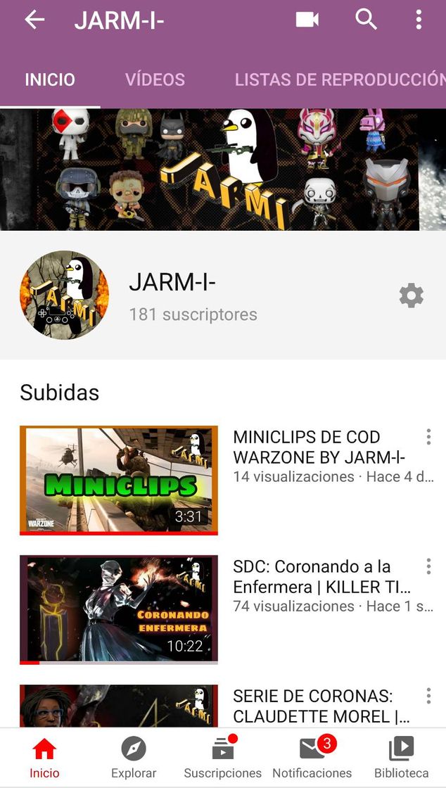 Mi canal de Youtube JARM-I-