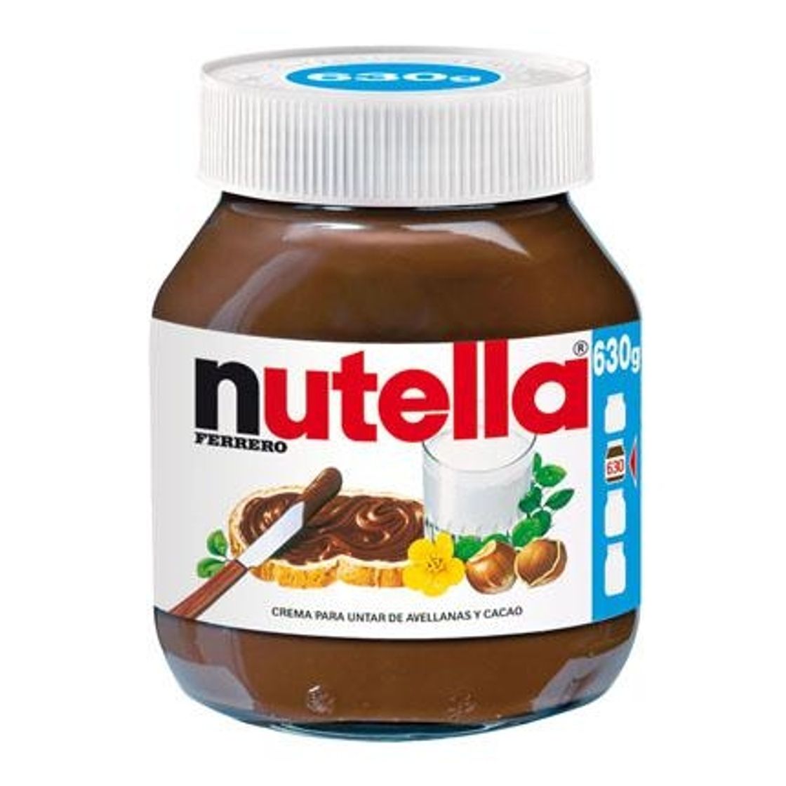 Social Crema de cacao con avellanas Nutella 630 g. 