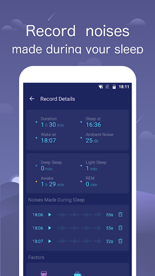 Aplicaciones Sleep Monitor: Sleep Cycle Track, Analysis, Music.