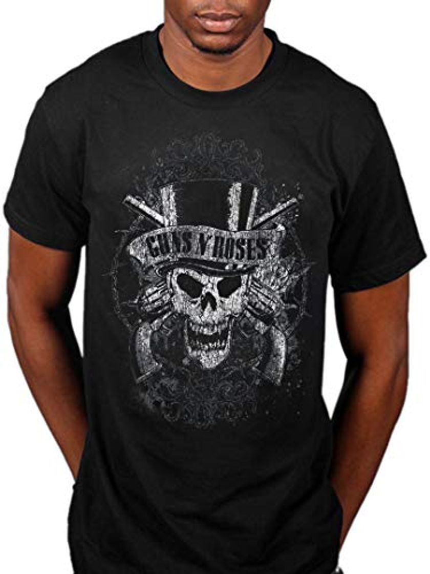 Fashion Oficial Guns N Roses Faded Skull T