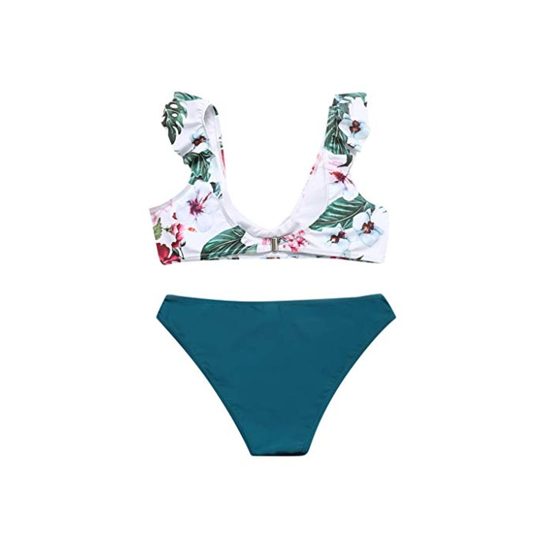 Social Mujer Bañador con Cuello en V Sexy Bikin de Dos Piezas Falda de Playa Traje de baño