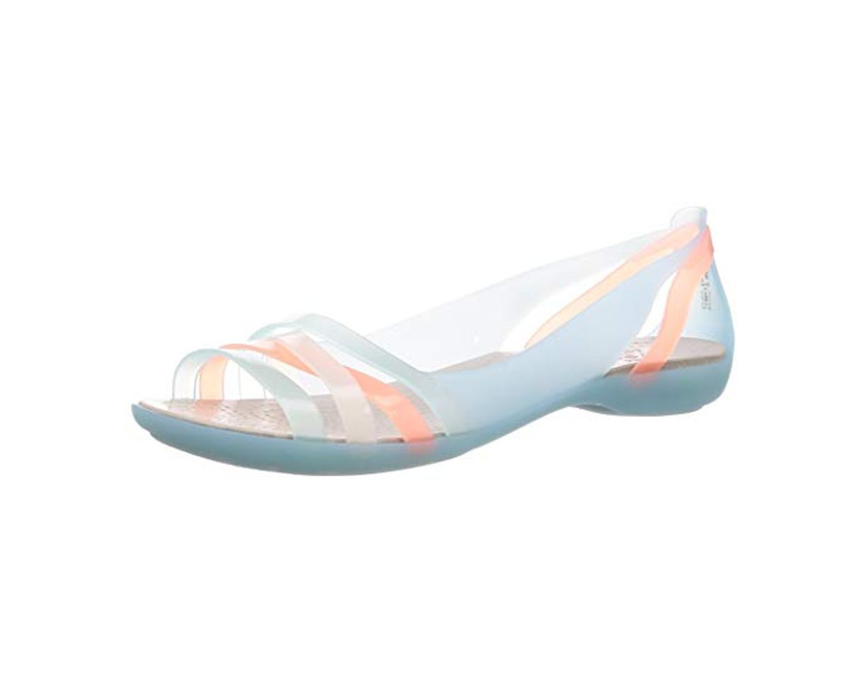 Social crocs Isabella Huarache 2 Flat 204912-4c, Bailarinas con Punta Abierta para Mujer,