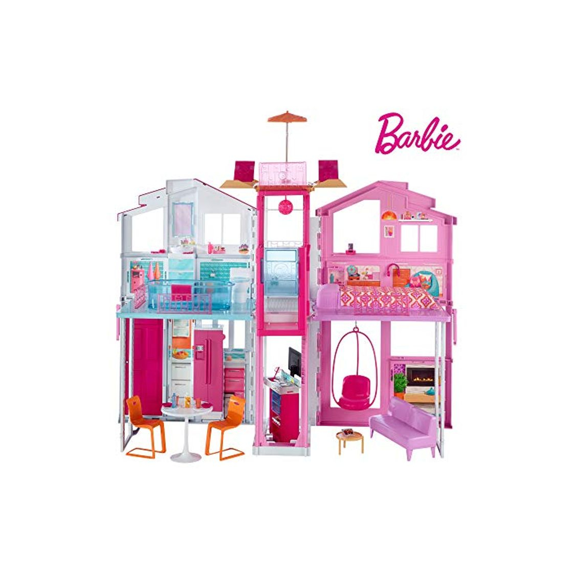 Social Barbie Supercasa, casa de muñecas con accesorios