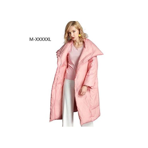 ELEAMO Chaqueta Acolchada Solapa para Mujer Tiene 2 con Cremallera Chaqueta Inflada