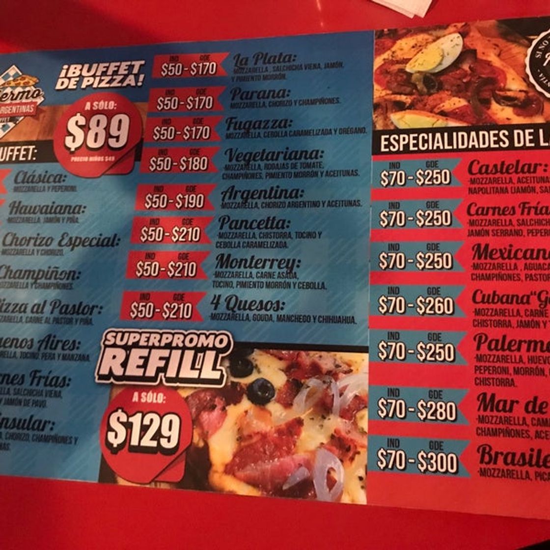 Restaurantes Palermo; Pizzas Argentinas