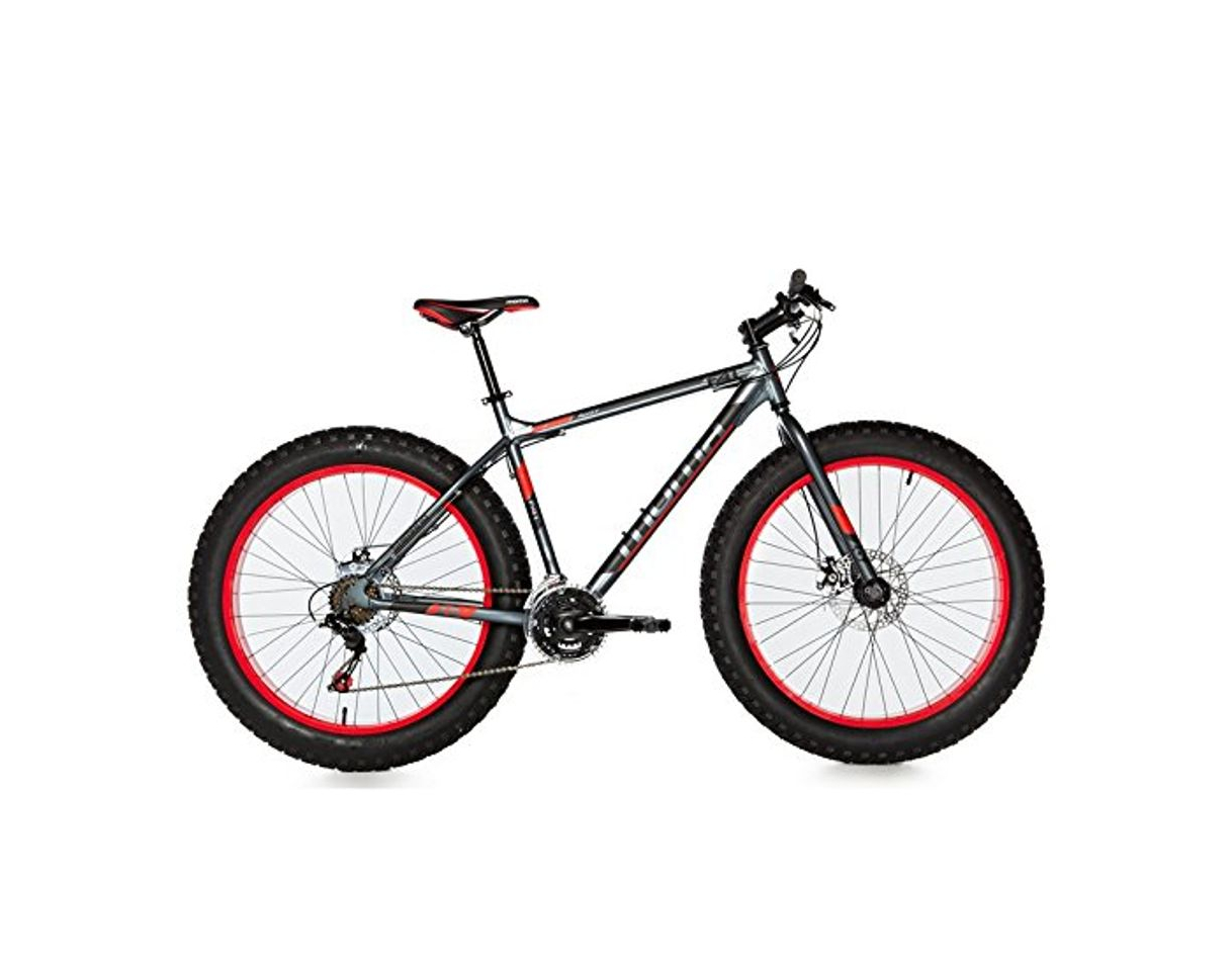 Social Moma Bikes Bicicleta Montaña  FAT 26"Alu, SHIMANO 21V, Doble Freno Disco.