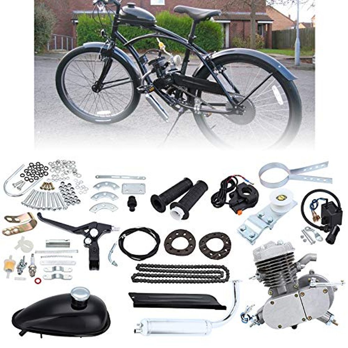 Place Ambienceo 80cc 2 tiempos Ciclo de pedal Gasolina Gas Motor Kit de