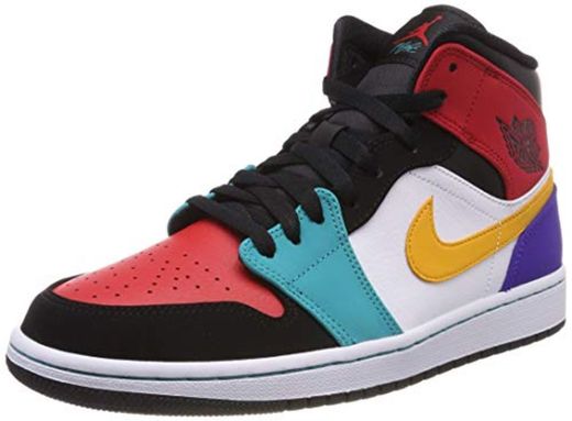 Jordan 1 Mid, Zapatos de Baloncesto para Hombre, Multicolor
