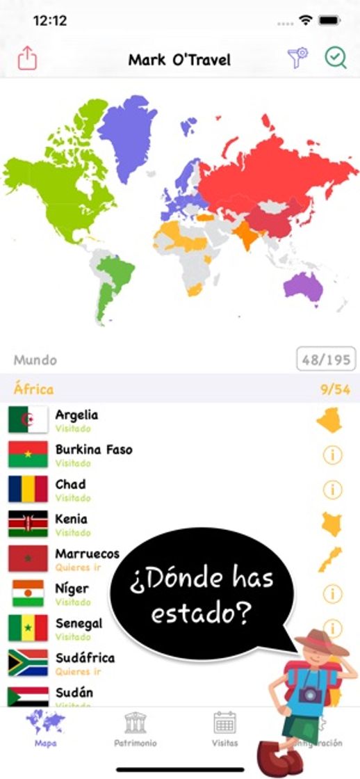 App ‎Mark O'Travel - Viajes Mapa en App Store