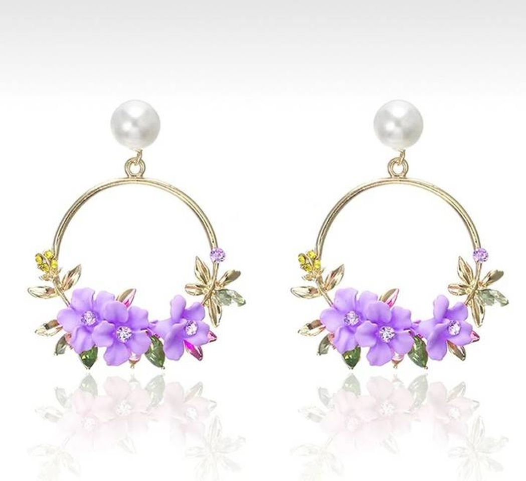 Moda Aretes de flores