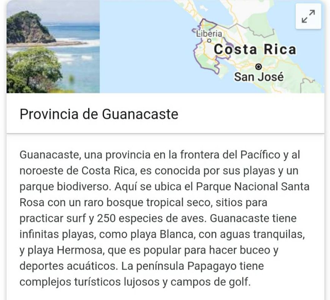 Lugar Guanacaste