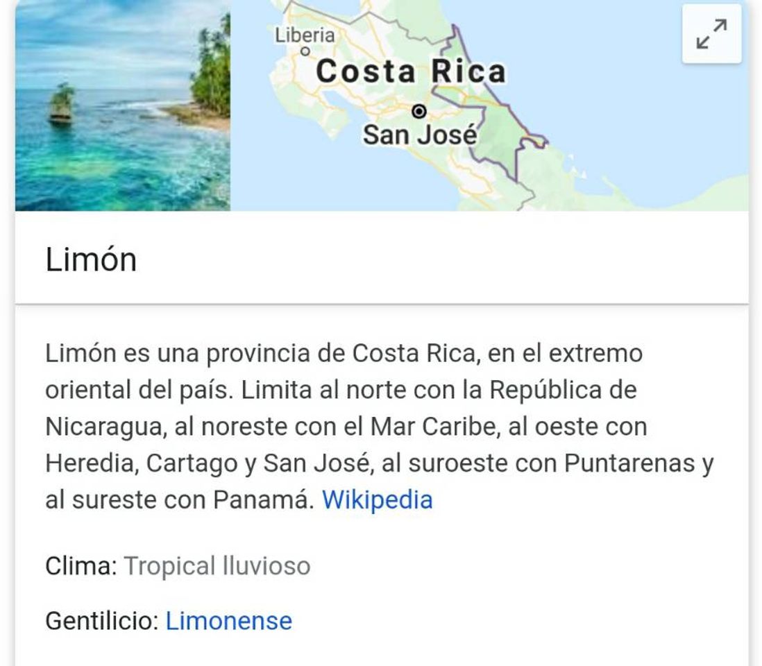 Lugar Puerto Limón