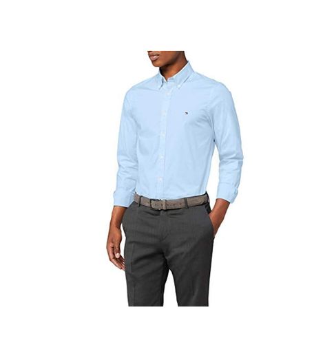 Tommy Hilfiger Core Stretch Slim Poplin Shirt Camisa, Blanco