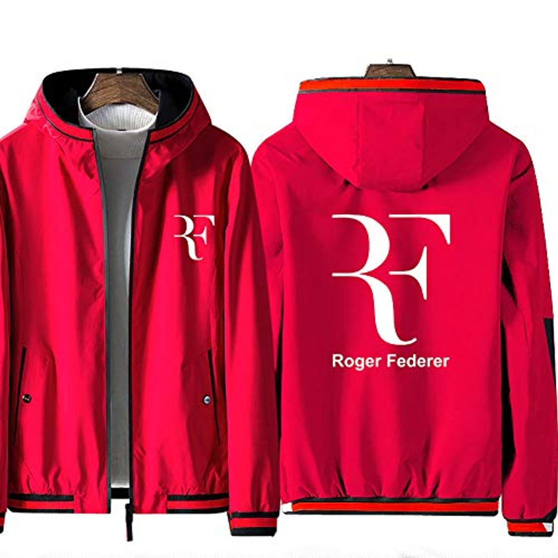 Fashion 73HA73 Sudadera con Capucha y Cremallera para Tennis Grand Slam Roger Federer