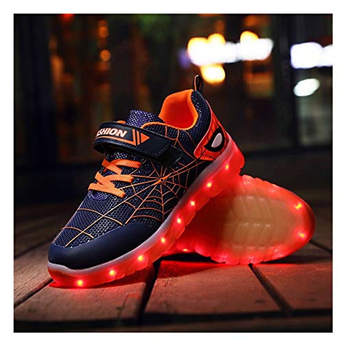 Fashion Tenis Con Luces，LED Zapatos Ligero Transpirable Bajo 7 Colores USB Carga Luminosas