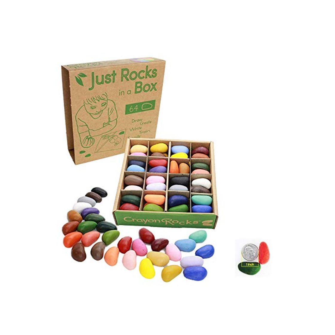 Product Crayon Rocks - Crayones Soya no tóxicos para niños [estimulante el mango