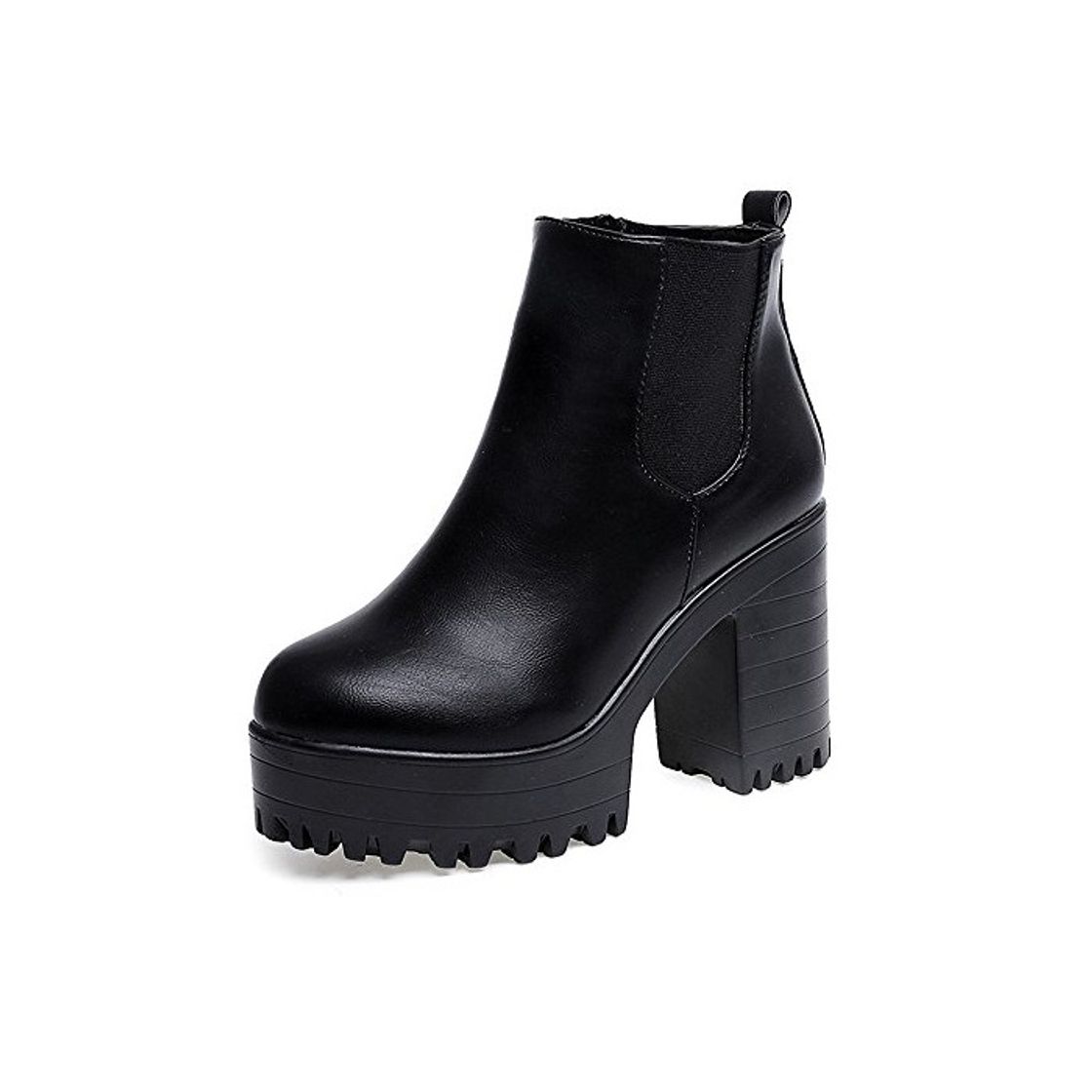 Fashion 2018 Invierno Mujer Botines Tacon Alto Plataforma Zapatos Botas Martin de Cabeza