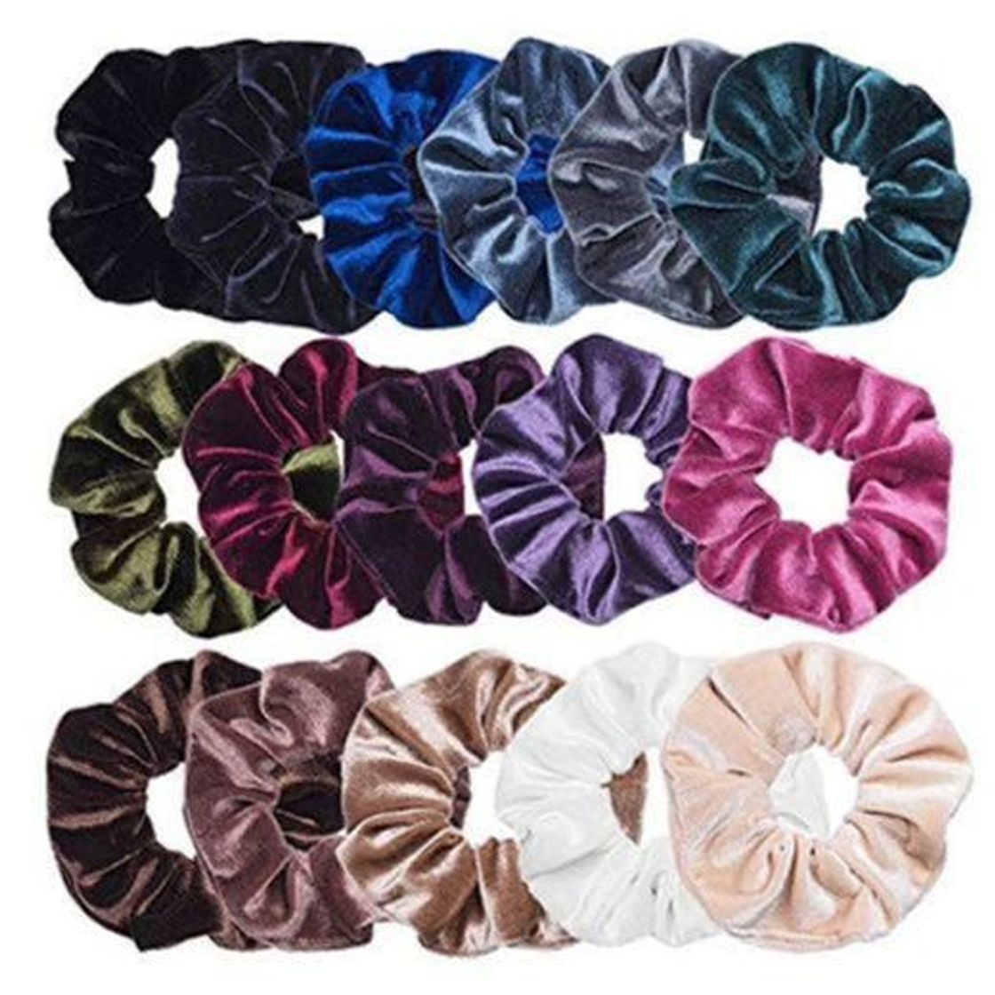 Product Sinwind 20pcs Scrunchies Terciopelo elástico pelo bandas Lazos para el cabello Terciopelo