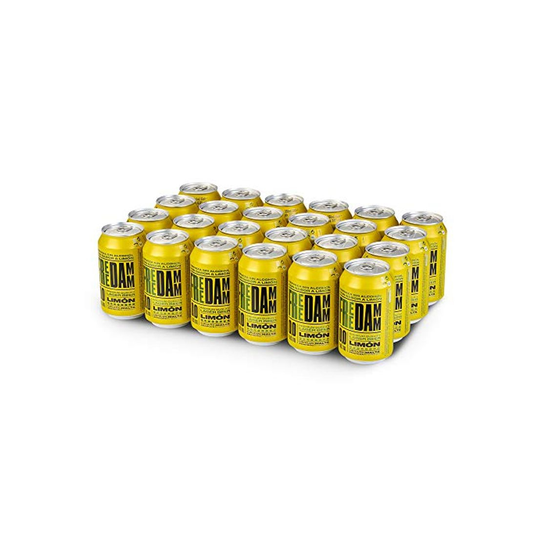 Product Free Damm Cerveza Limón - Paquete de 24 x 330 ml -