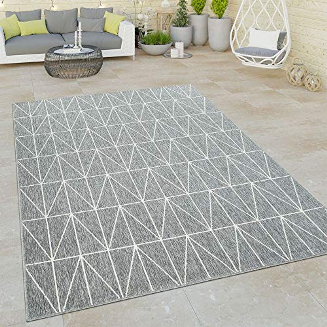 Products Alfombra De Pelo Corto Interior Y Exterior Efecto Tridimensional Diseño Escandinavo Geométrico