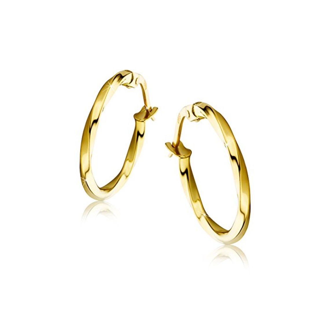 Moda Orovi pendientes de mujer aros en oro amarillo 18 kilates ley 750