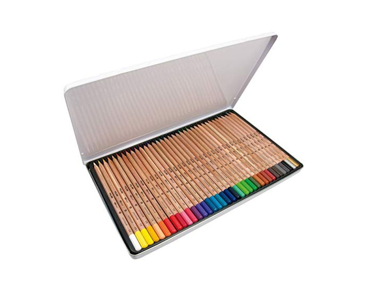 Social Caja metálica 36 lápices de colores con mina grande Ø3