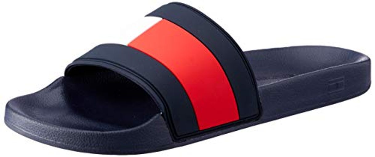 Social Tommy Hilfiger Hombre Esenciales Deslizadores de la Piscina de la Bandera