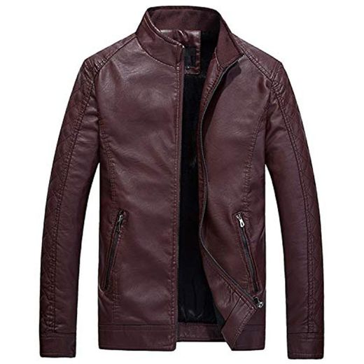 Richly Shop Chaquetas de cuero para hombre