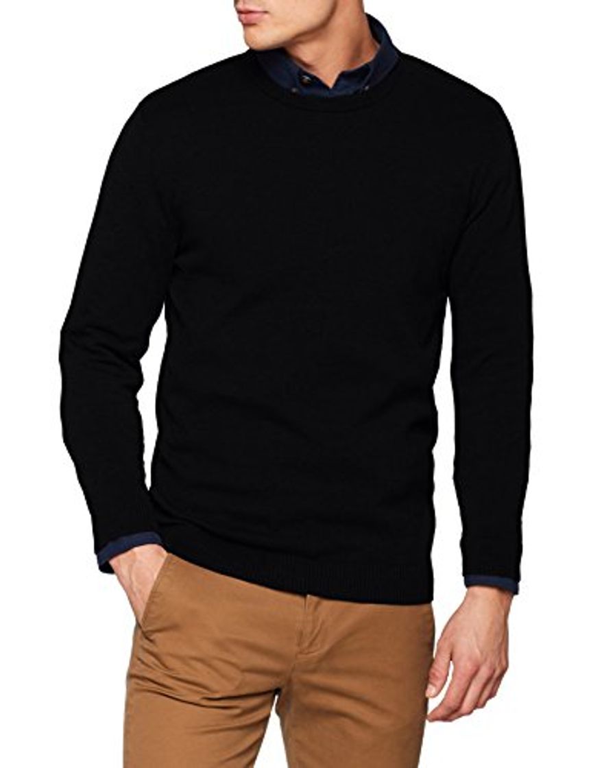 Social Jack & Jones Jjebasic Knit Crew Neck Noos suéter, Negro