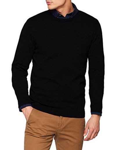 Jack & Jones Jjebasic Knit Crew Neck Noos suéter, Negro