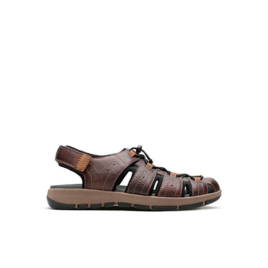 Moda Clarks Brixby Cove, Sandalia con Pulsera para Hombre, Marrón