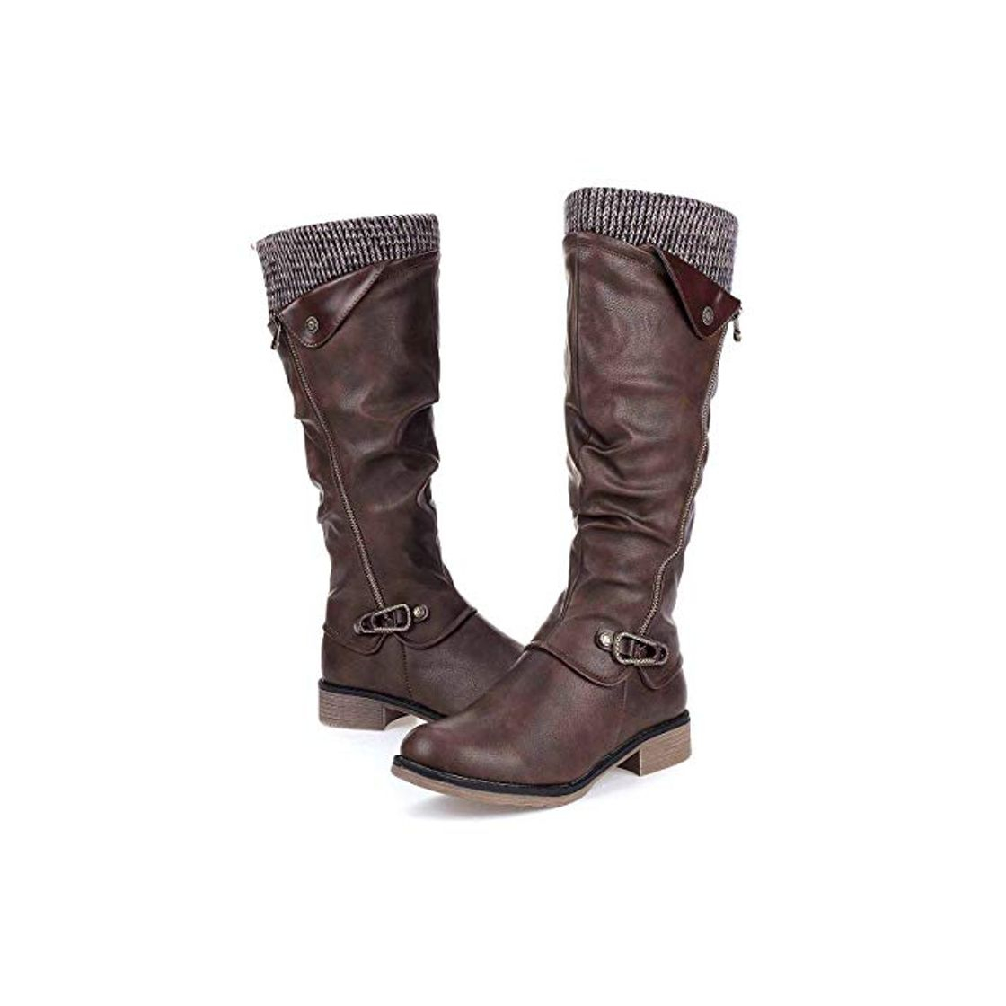 Moda gracosy Botas de Mujer Otoño Invierno 2020 Tacon Bajo Zapatos Largas Botas