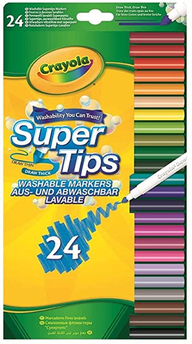 Social Vivid Imaginations - Set de 24 crayolas supertips, Multicolor