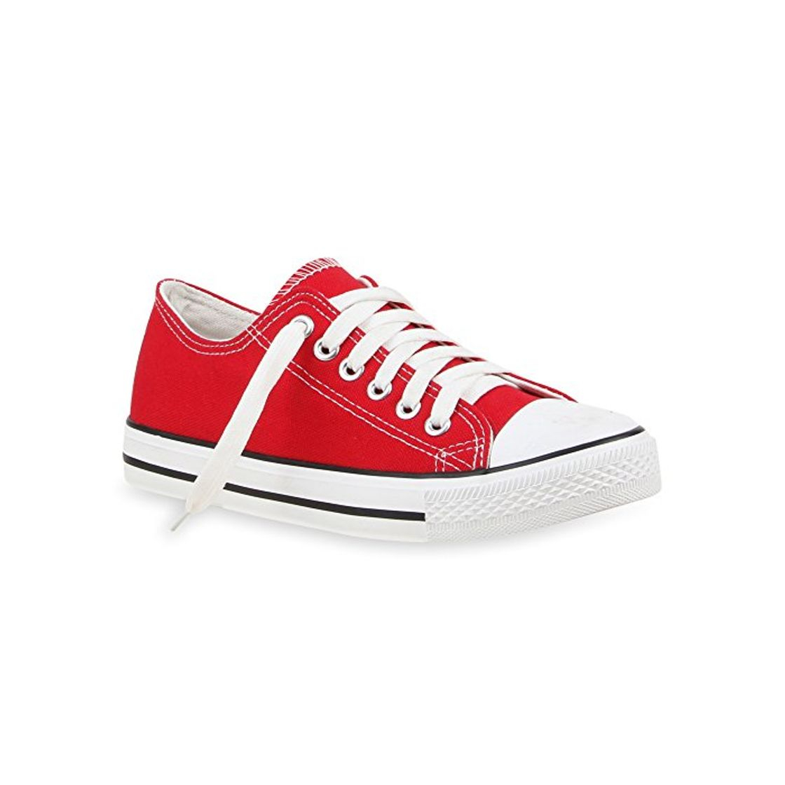 Fashion Stiefelparadies Mujer zapas caña Baja 41216 Rojo 42 Flandell