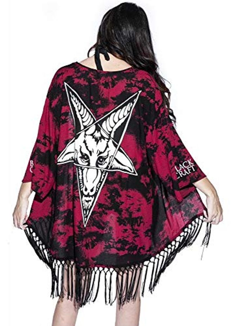 Moda Blackcraft Cult Blood Moon Baphomet Kimono