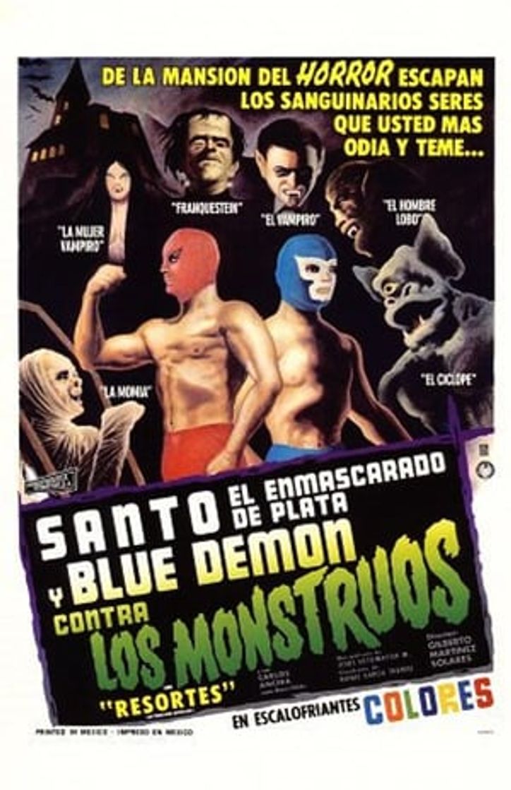 Movie Santo el enmascarado de plata y Blue Demon contra los monstruos