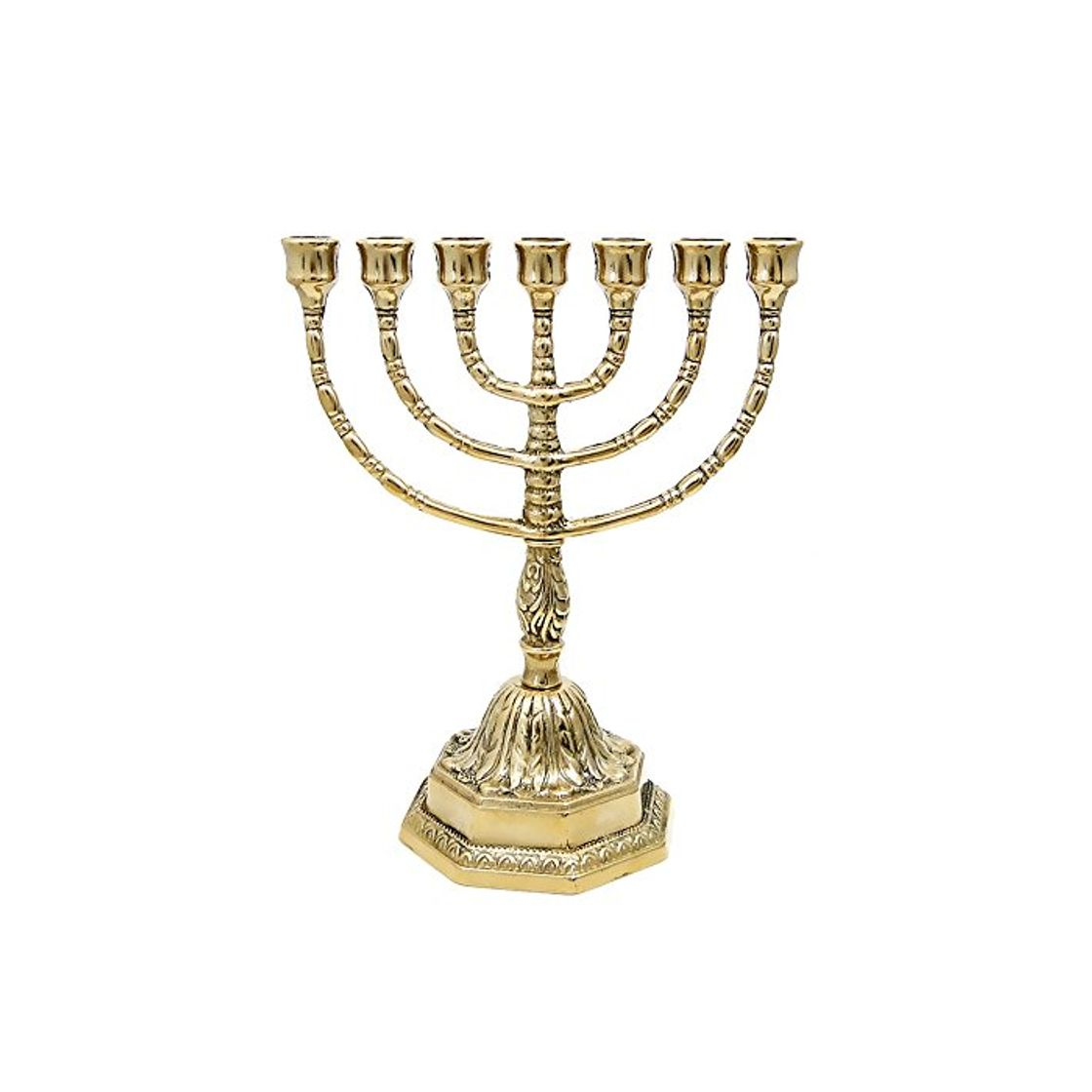 Productos NKlaus Menorah latón Soporte de Velas Hecho a Mano 23cm Menorah 10204