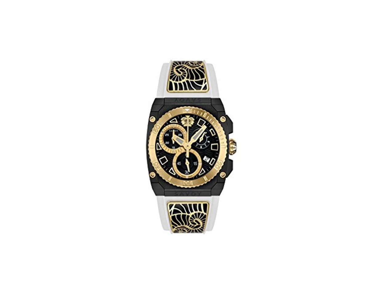 Product Savoy Reloj los Mujeres Icon Light Chrono Enamel Yellow Gold Black C2308E