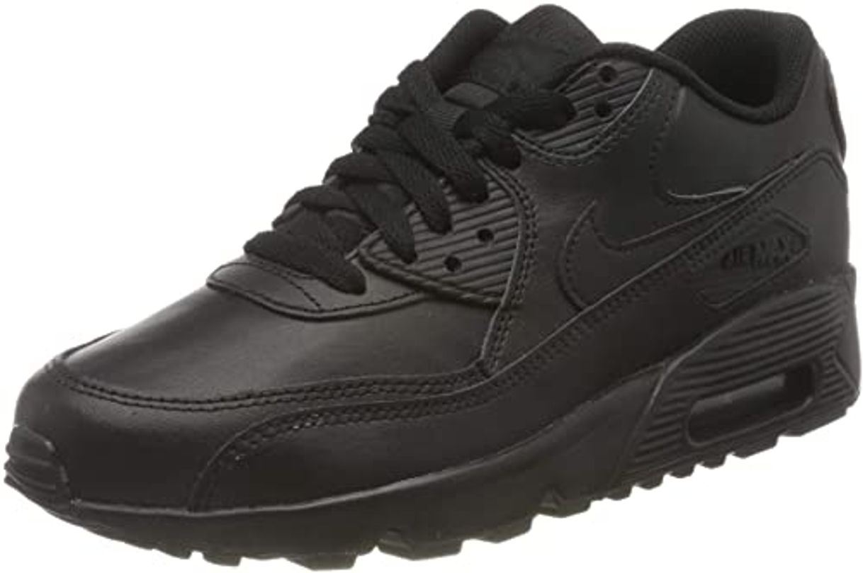 Social Nike Air MAX 90 Leather, Zapatillas para Niños, Negro