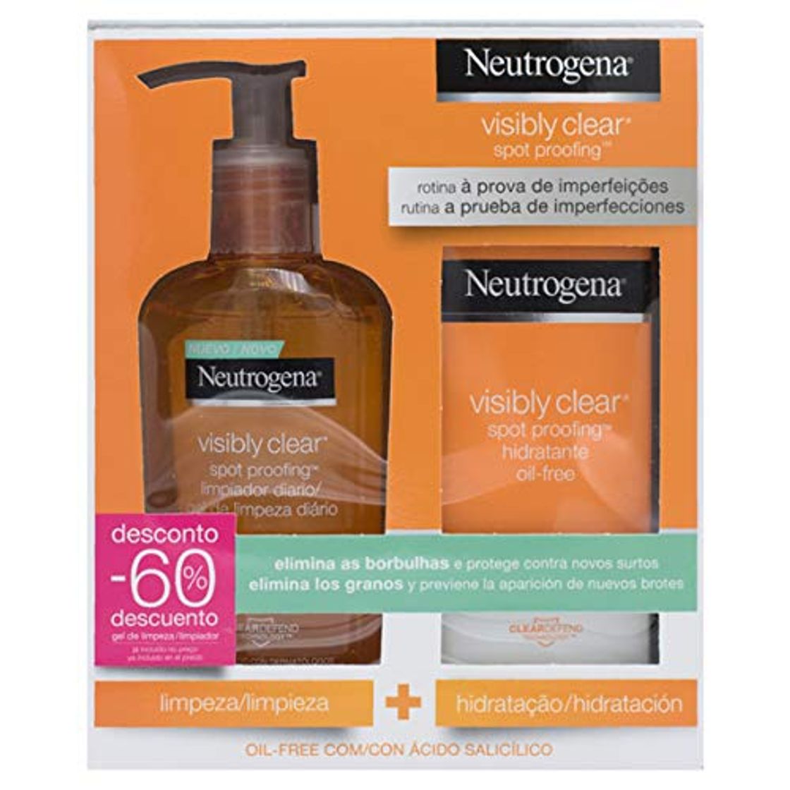 Social Neutrogena Paquete Hidratante con Limpiador Diario y Crema Hidratante