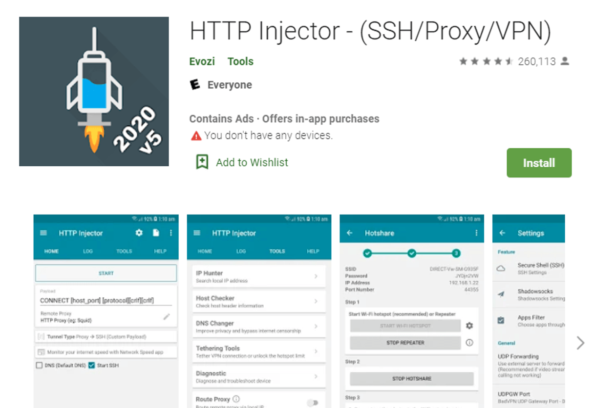 App HTTP Injector (SSH/Proxy/V2Ray) VPN - Apps on Google Play