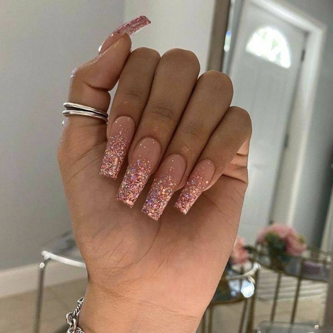 Fashion Inspiração de unhas com brilho🌟